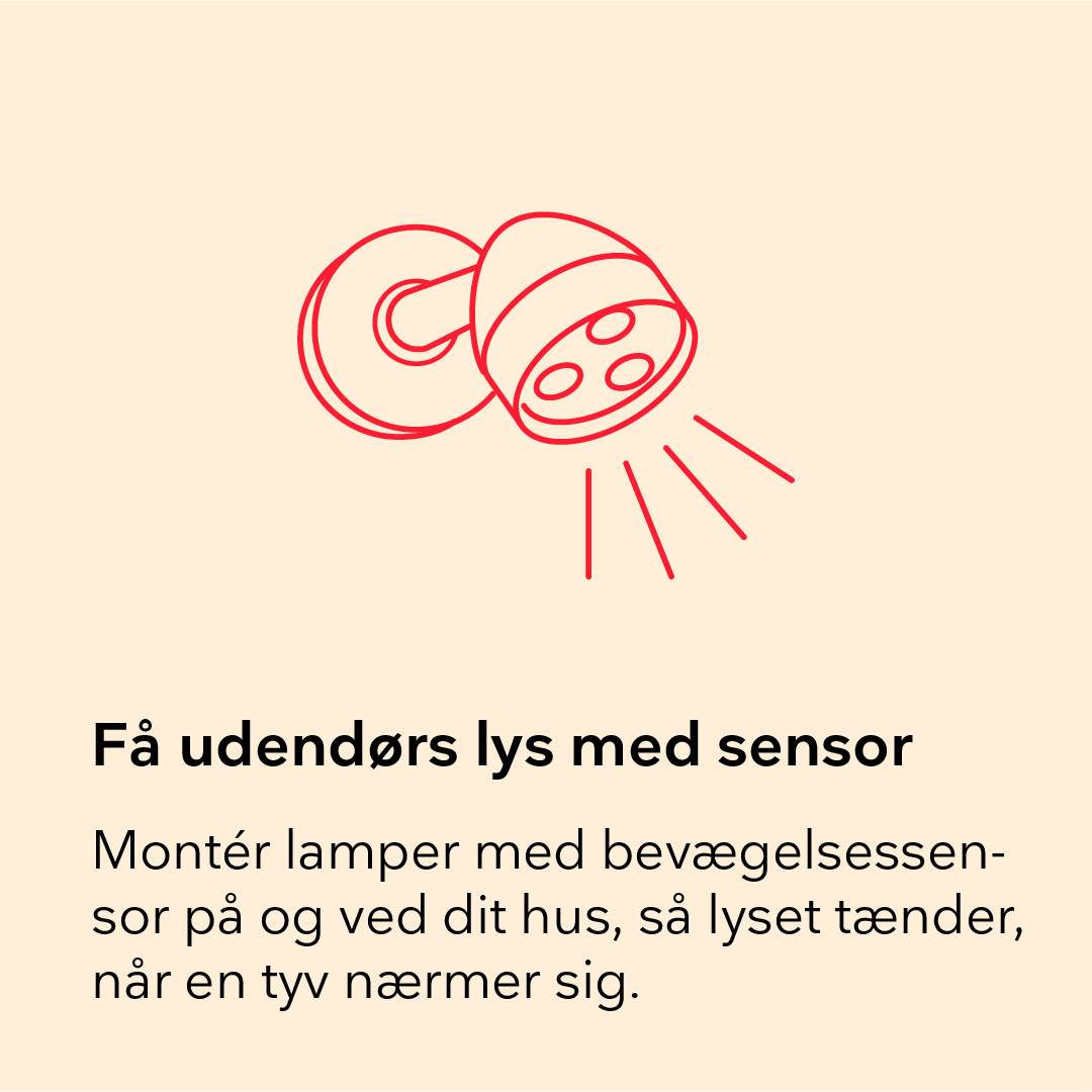 Udendørs lampe med sensor