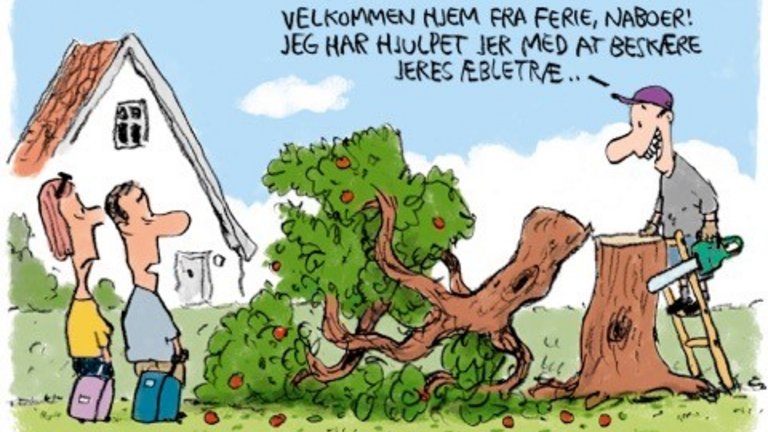 Gå ind på naboens grund uden lov
