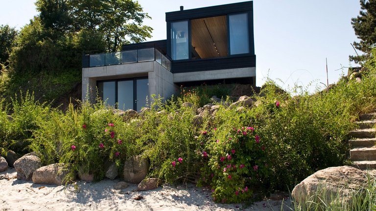 Arkitekttegnet sommerhus er Langelands perle