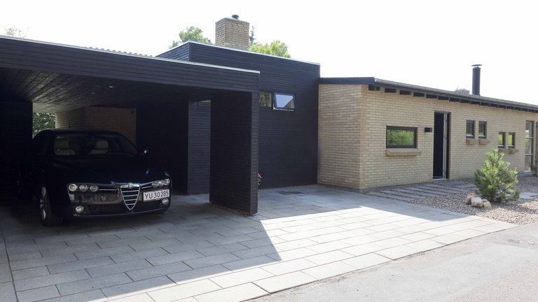 Carport integreret som tilbygning