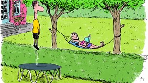 Må din nabo stille en trampolin i skel?