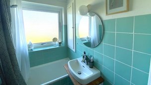 Blåt badeværelse fra 1959