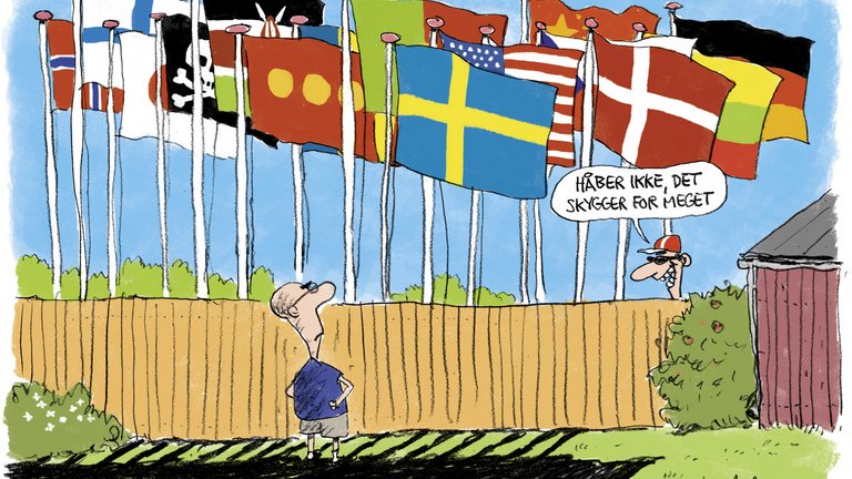 Må du hejse andre flag end Dannebrog i haven?