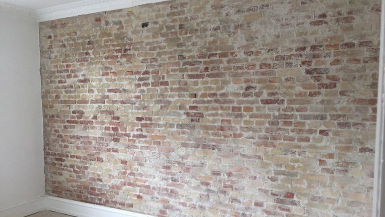Blotlagt murstensvæg