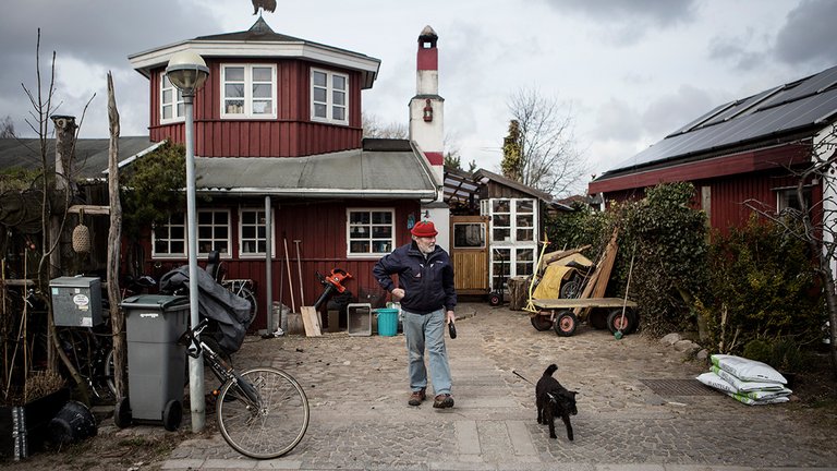 Gammelt træhus i Sydhavnen i København