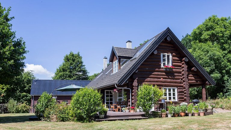 Bjælkehytte i Sydsjælland