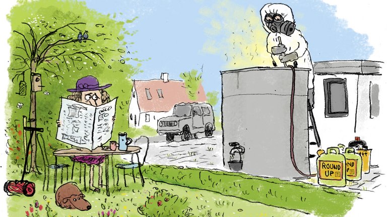 Må naboen bruge Roundup i jeres fælles skel?