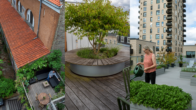 Tre tagterrasser i København