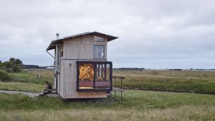 Rullende minihus med højt til loftet