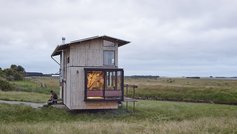 Rullende minihus med højt til loftet