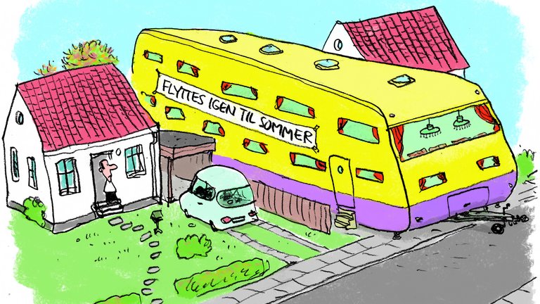 Må du parkere en campingvogn i din have?