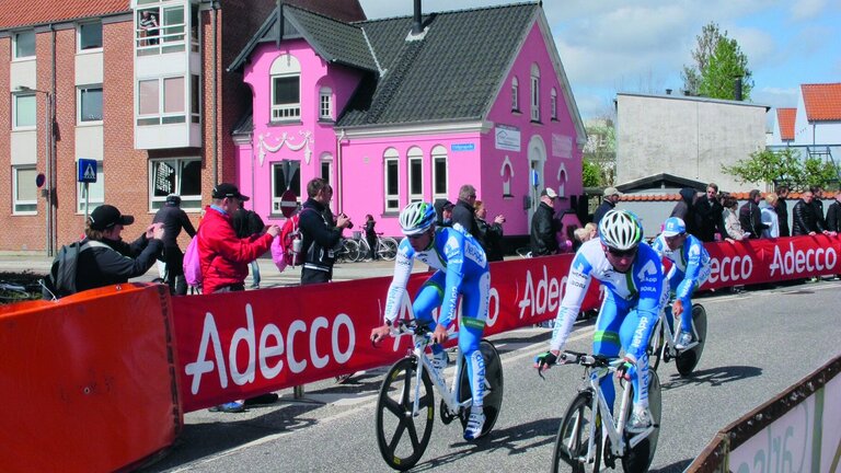 Bos lyserøde hus var en hyldest til cykelløb