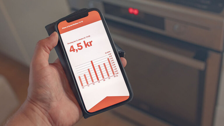 App viser elpriser