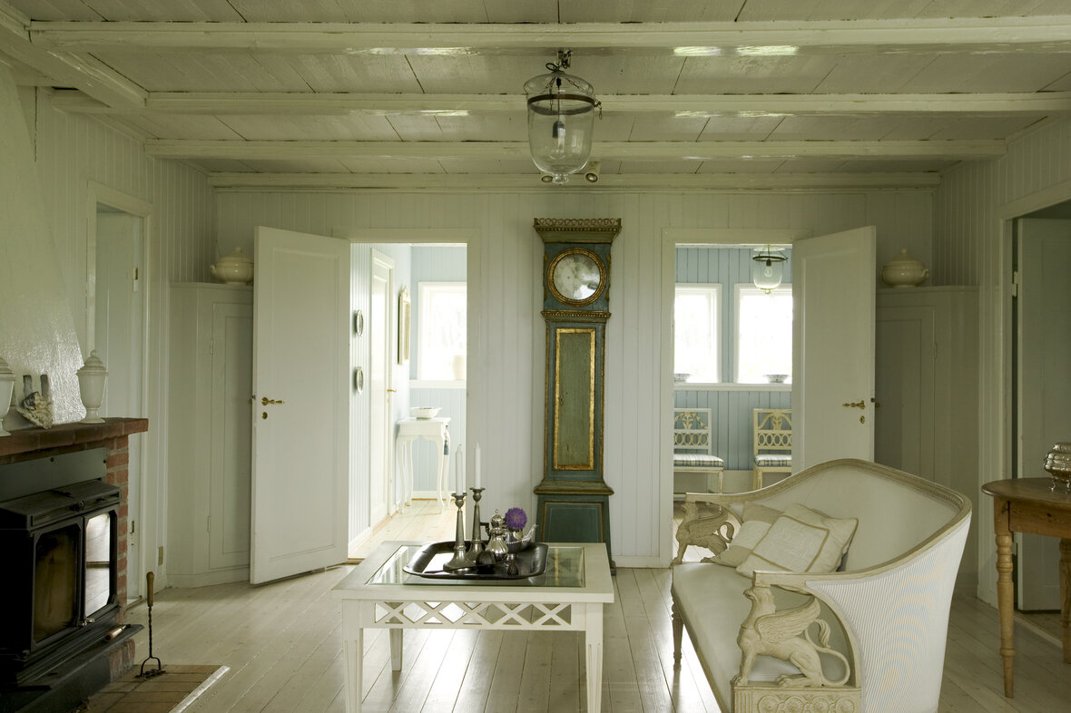 Indvendige døre i hus står åbne