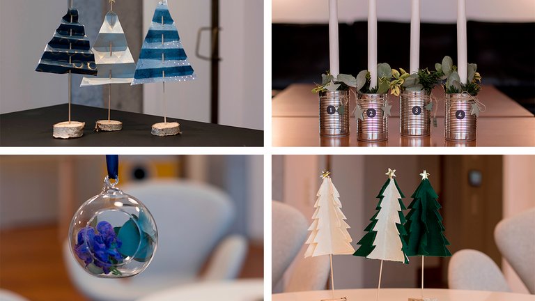 Seks bud på hjemmelavet julepynt