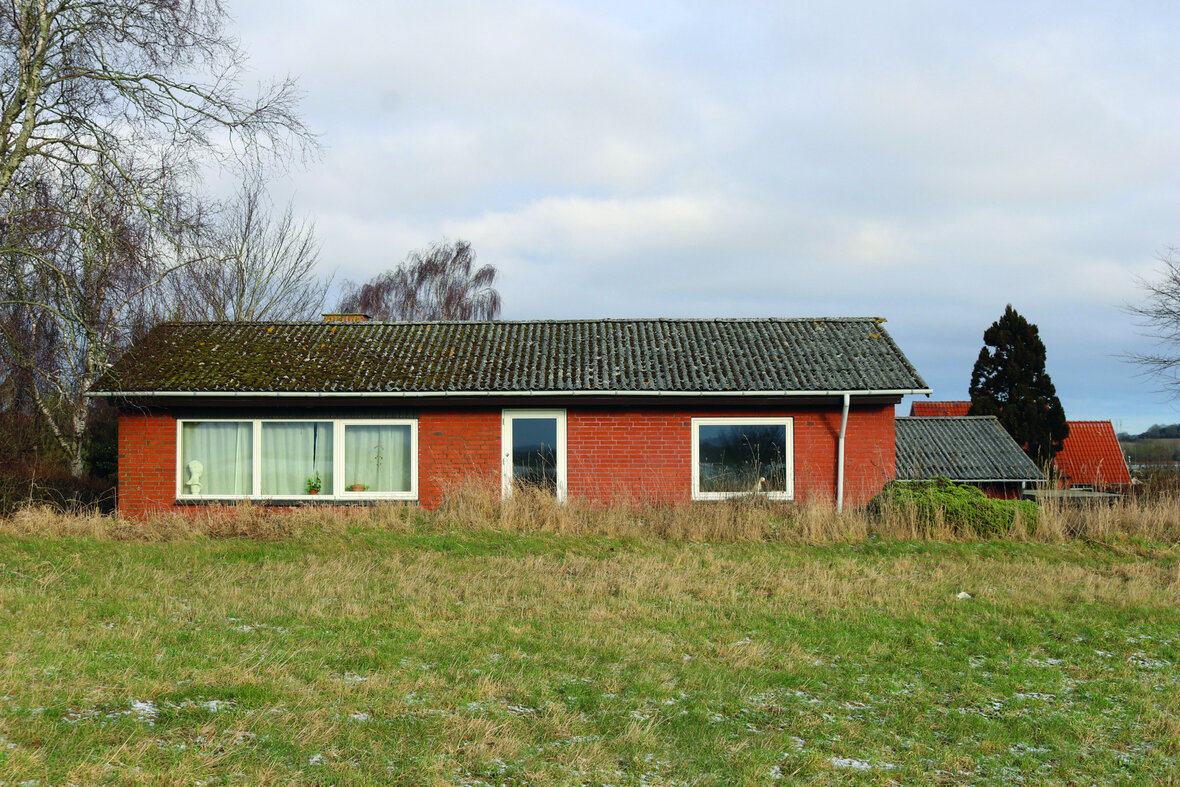 Parcelhus med røde mursten