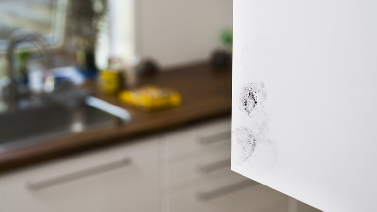 fedtede fingre på skab