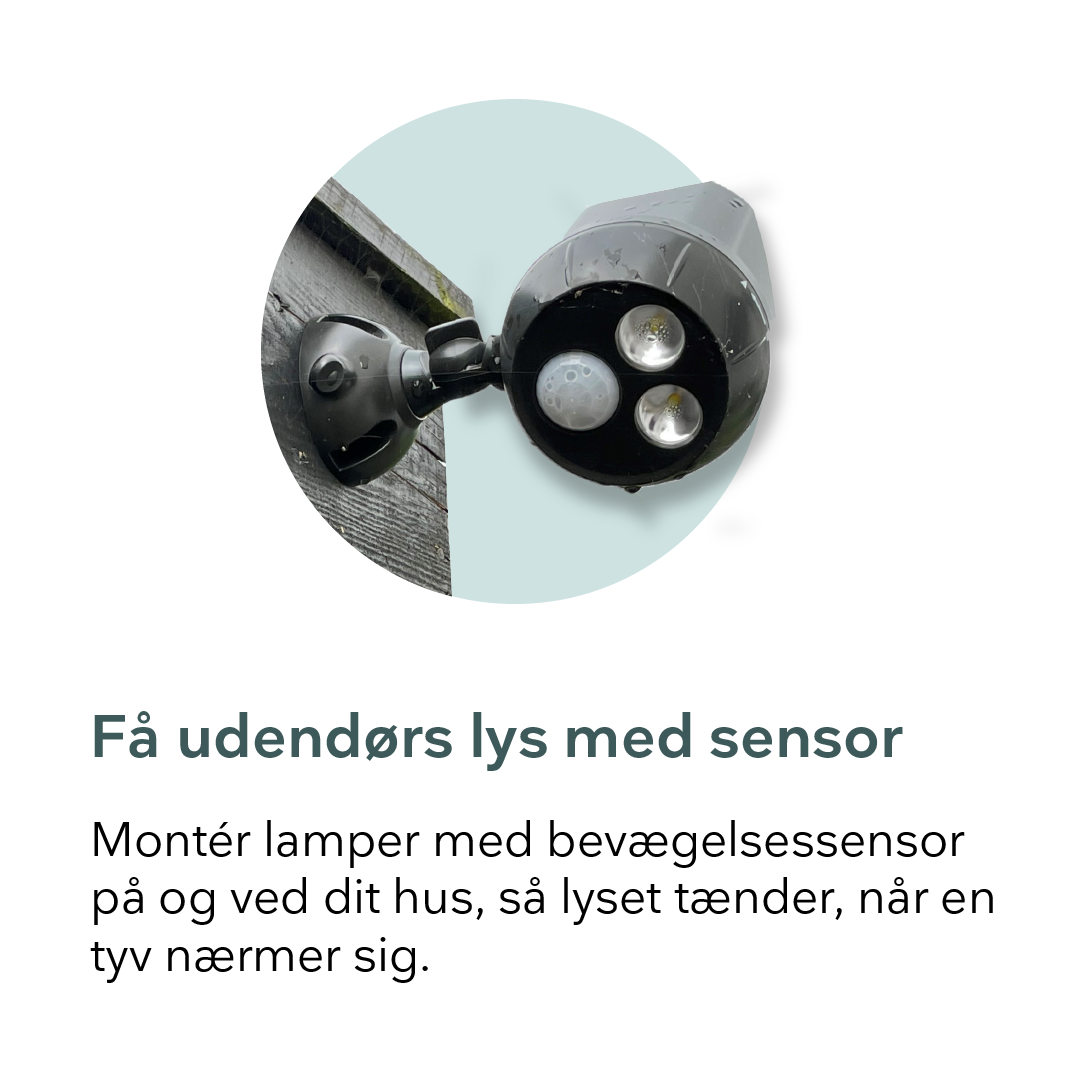 Udendørs lampe med sensor